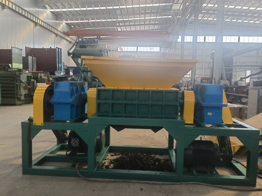 Industrial Double Shaft Shredder  Plastic Tire Rubber Shredder Heavy Duty Metal Waste Shredder